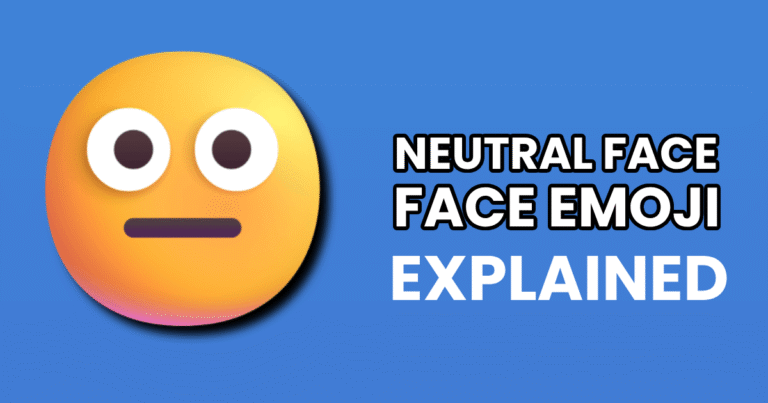 Neutral Face emoji with text overlay: Neutral Face Emoji Explained